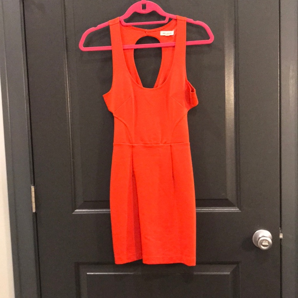 Urban outfitters orange cut out dress